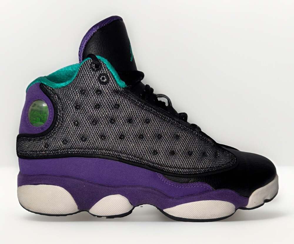 Nike Air Jordan 13 Retro GS Violet Teal 439358-027 Black Purple Youth Size 5.5Y
